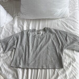 Gray Striped Shortsleeve